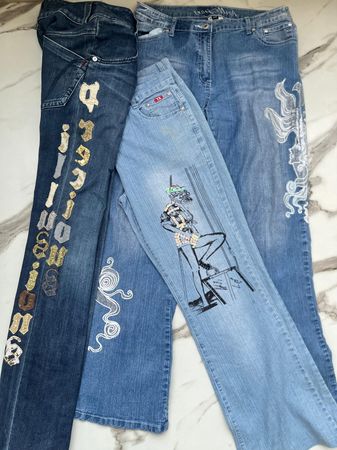 Botas de jeans Y2K corte