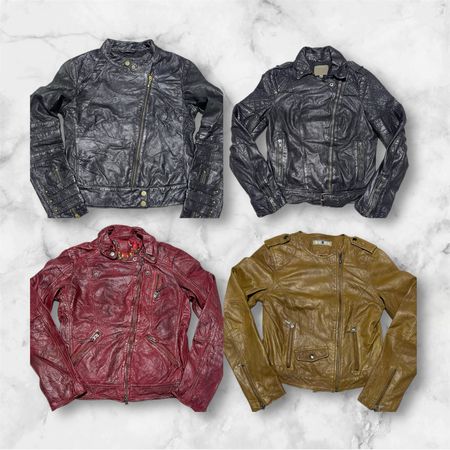 Klassische Lederbikerjacken