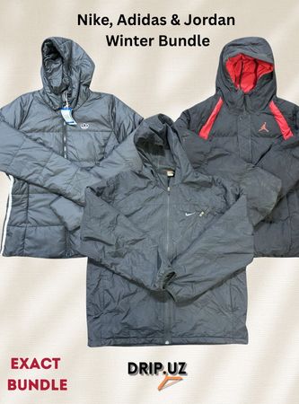 Puffer jackets & Windbreakers Nike, Adidas & Jordan -Sports winter bundle