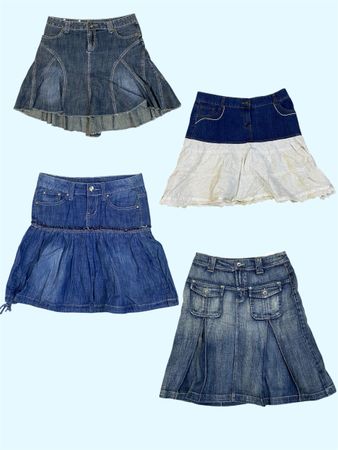 Gonne midi in denim Y2K (TS:1266)