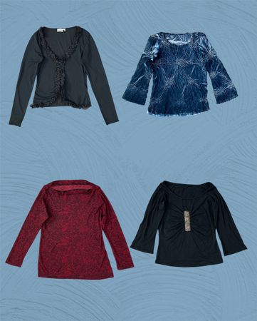 Y2K pretty full sleeves Tops(TS:1272)