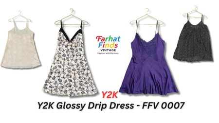 Y2K Glossy Drip Dress - FFV 0007