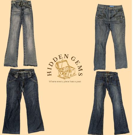 Y2K Unique Bootcut Jeans (HG-057)