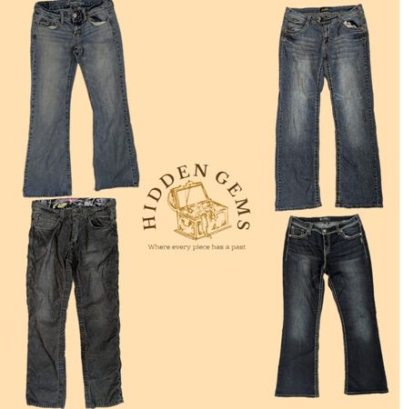 Calças flare Y2K (HG-058)