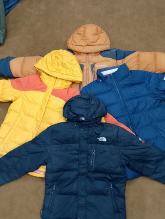 Branded puffer jackets