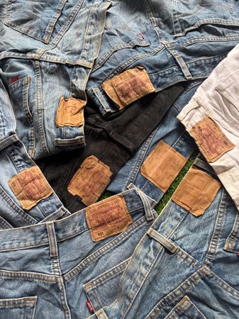 Levi's Jeans 501 made in usa Papierschild