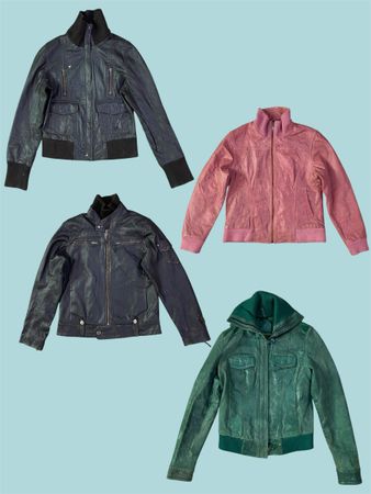 2000s Distressed Leather Jacket Collection (TS-1295)