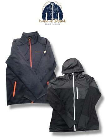 Vente de liquidation de vestes de survêtement en mélange de marques