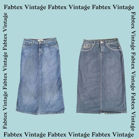 (FV-265) Y2K Denim Maxikleider