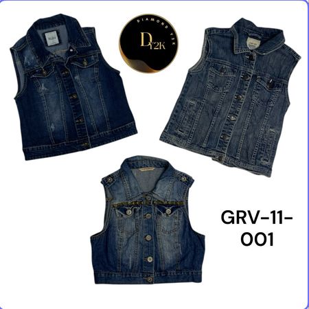 Y2K Denim Vest for Women – Retro Sleeveless Jacket (GRV-11-001)