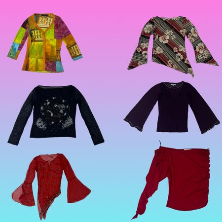 Y2k Long Sleeves Mix Tops