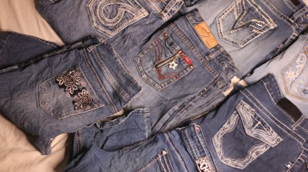 belos jeans bordados (NK-0010)