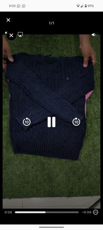 カスタム手作りラルフ・ローレン ケーブルニット