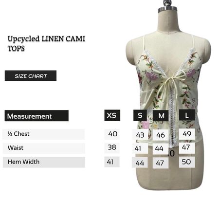 Upcycled Table Linen Cami Tops