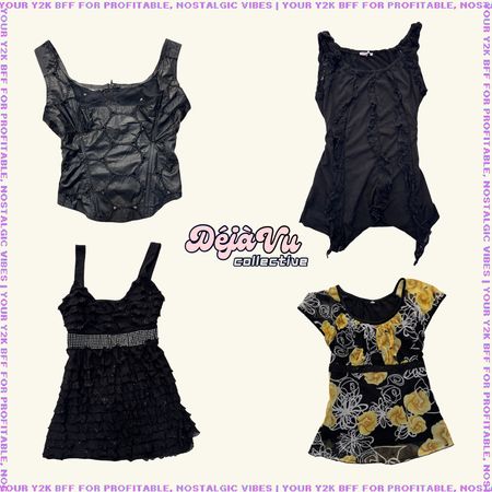 Y2K Gothic Baddie Cami Tops (DVC#97)