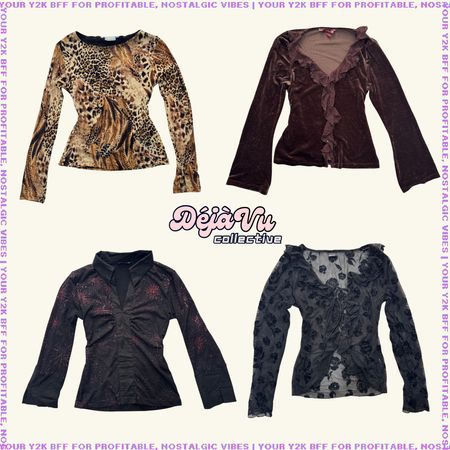 Y2K Grunge Girl Mesh Tops (DVC#101)