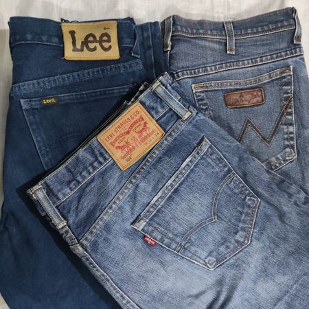Lee, Levi's, and Wrangler jeans