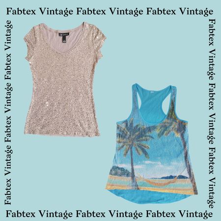 (FV-309) Y2K Pailletten-Tops