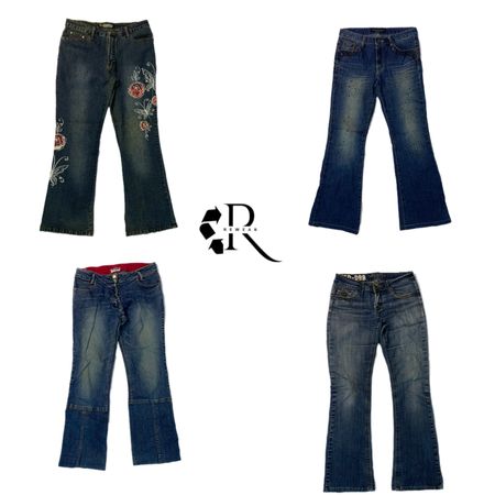 Y2K IT Girl Denim Flare Jean RW-1148