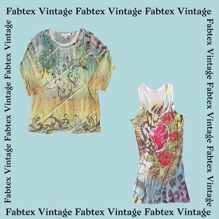 (FV-312) T-shirts bébés grunge Y2K détails perlés