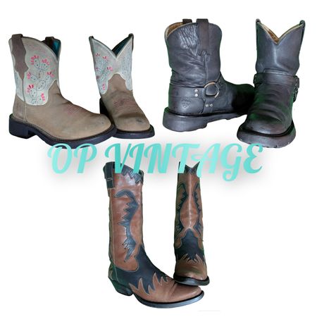 OP VINTAGE 0033 BRANDED COWBOY BOOTS