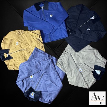 Vestes noires Detroit relookées Carhartt