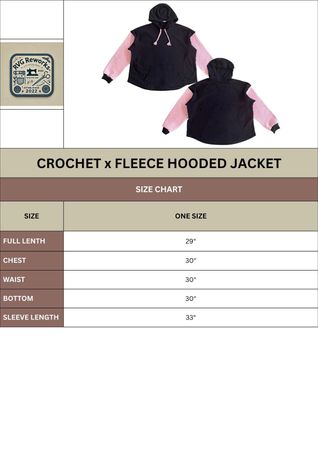 Upcycled Crochet and Fleece Hoodie