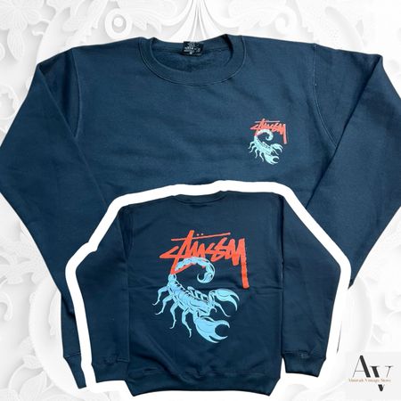 Stussy rework style Scorpion sweatshirts