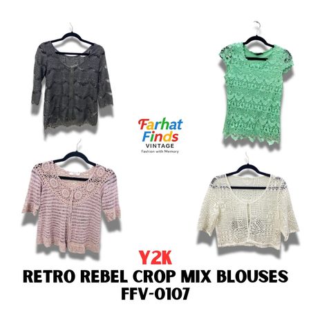 FFV-0107 Y2K RETRO REBEL CROP MIX BLOUSES.