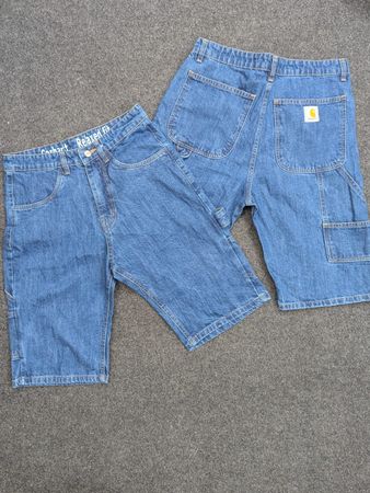 Shorts bleus vintage Carhartt style retravaillé