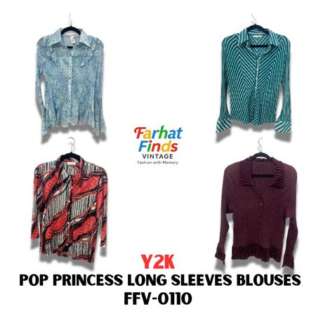 FFV-0110 Y2K POP PRINCESS LONG SLEEVES BLOUSES