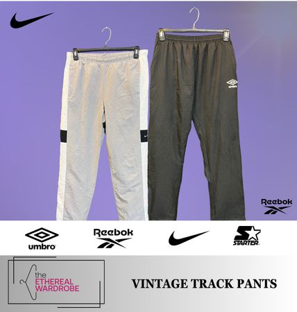 Vintage Track Pants including Nike, Reebok, Umbro, starter and other brands