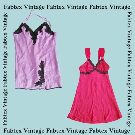 (FV-362) Y2K Gothic Slip Dress