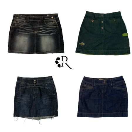 Y2K Cyber Girl Era Denim Mini Skirts RW-1172