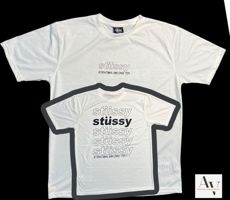 Stussy rework style white tee shirt