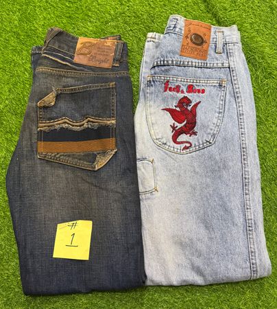 Hip hop jeans mix brands