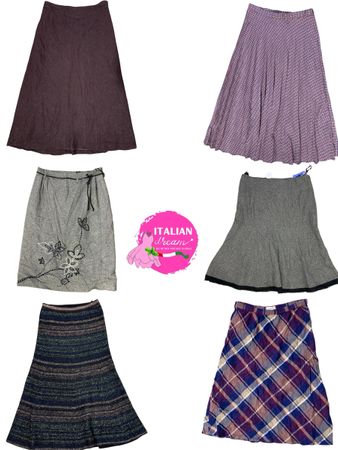 Y2k winter pleated wool skirt