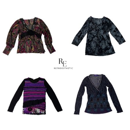 Y2K Mesh Full Sleeves Tops RE-2411