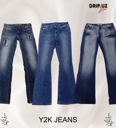 Calças Jeans Flared e Bootcut estilo Y2K para Mulheres