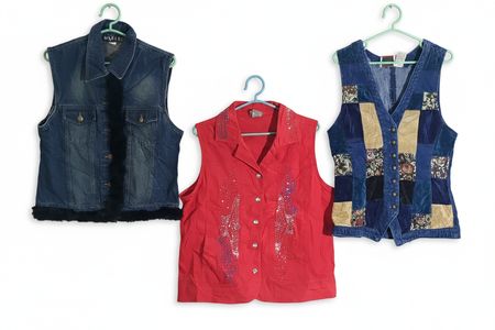 YV43 -Unique Denim waistcoat Mix 8p