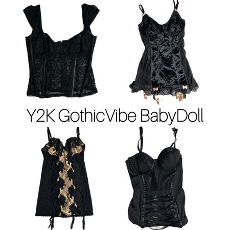 Y2K Gothic Baby Dolls & Corsets