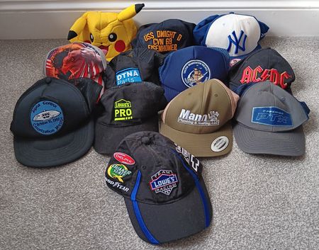 USA baseball caps and trucker hats.