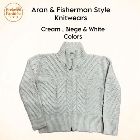 Malhas Estilo Aran e Pescador