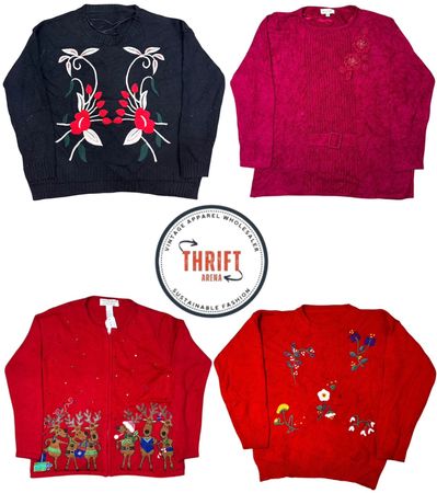 「90年代のブリトニー時代の刺繍入りフローラルニットウェア」