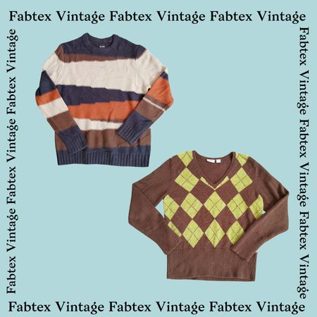 (FV-386) Pull en maille marron terre Y2K