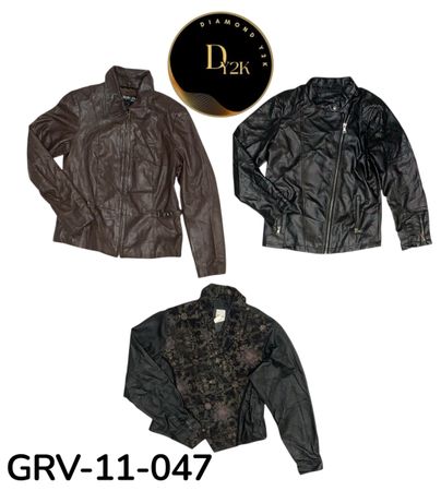 Vintage Y2K Black Moto Leather Jacket – Retro 2000s Biker Style (GRV-11-047)