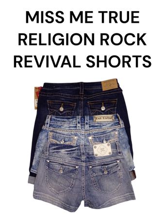 MISS ME TRUE RELIGION ROCK REVIVAL SHORTS
