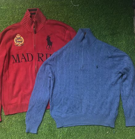Polo Ralph Lauren pulls en laine à cable & Zip quart