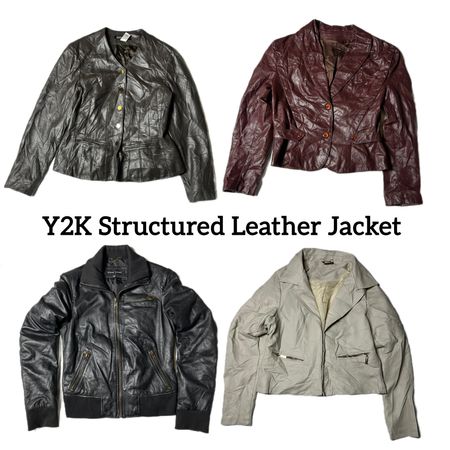 Y2K Structured Leather Jackets