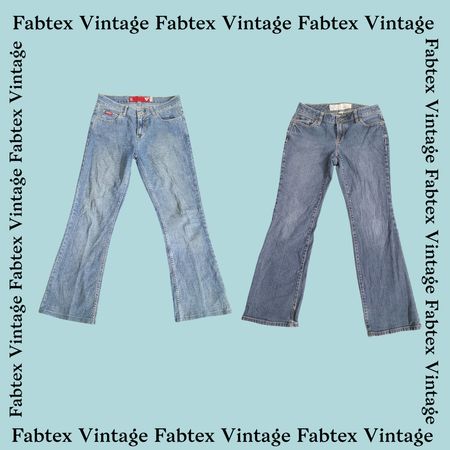 (FV-413) Y2K Flared Low Rise Jeans